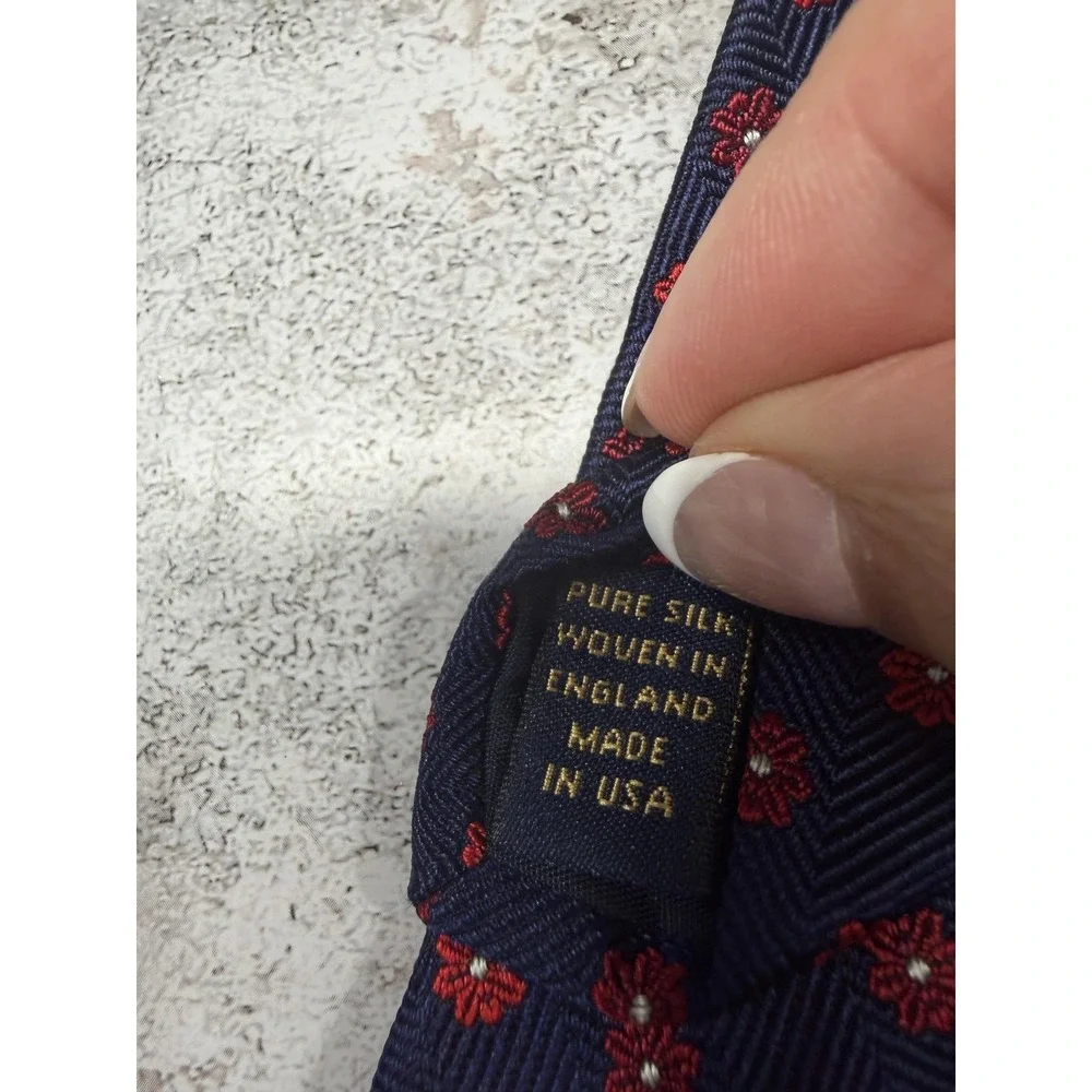 Brooks Brothers‎ 100% Silk Tie Mens One Size Blue Floral Medallion Necktie USA